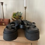 Free People Delaney Fisherman Platform Sandals Black Leather Size 39.5 (US 9.5) Photo 4