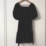 ALBION FIT Albion XS Middleton Black Mini Dress with Puff Sleeves Photo 3