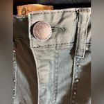 Democracy  Jeans Olive Green, high waist Studded Denim great pockets,frayed hem Photo 3
