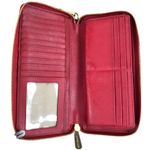 Michael Kors  Leather Jet Set Travel Continental Wallet Wristlet Lg Cherry Office Photo 5