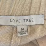 Love Tree Women's Beige Linen High Waisted Straight Wide Leg Trousers Pants Sz M Photo 3
