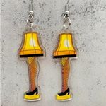 Quirky Yellow Lamp Earrings NWOT Photo 1