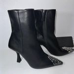 ZARA Black Studded Toe Ankle Boots casual formal style fashion party office Photo 2