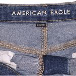 American Eagle Outfitters Blue Mom Jean Shorts Distressed Cut-Off High Waist 4 Photo 4