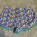 Boutique Blue Tribal Print Pom Photo 3