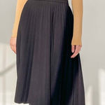 Kate Spade  Box Pleated Midi Skirt‎ Black Size 12 Photo 0