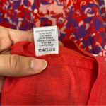 RO’S GARDEN Tyler Abstract Print Cotton Mini Shirt Dress Red/Purple Sz Large Red Photo 15