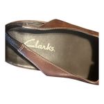 Clarks Brown Leather Slingback Flats Comfortable Casual Shoes Photo 3