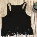 John Galt Black Cropped Tank Top Photo 4
