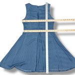 Angie ‎ Polka Dot Keyhole Retro Sleeveless Fit Flare Dress Blue White Medium Photo 11