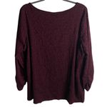 Susan Graver  Size 2x Burgandy Lace Blouse Top Scoop Neck Office Holiday Modest Photo 4