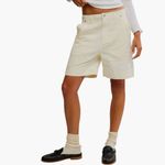 Free People NWT Milo Cotton Carpenter Shorts 12, CLEAN IVORY Photo 1