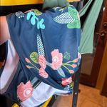 Beachsissi NWOT  Green Floral High-Waisted Cut Out Monokini Halter Swimsuit Sz XL Photo 4