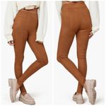 Spanx  Faux Suede High Rise Tummy Shaping Leggings in Rich Caramel size large P‎ Photo 1