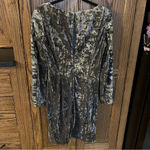 Boston Proper | Sequin & Velvet Zebra Animal Print Dress | womens size 4 Photo 3