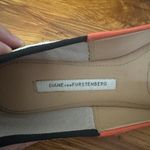 Diane Von Furstenberg  Ballet Flat Women Size 8 Orange Leather Zebra Calf Hair Photo 6