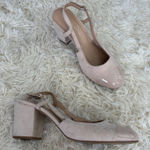 Kelly & Katie Block Heel Slingback Pumps Round Toe Pink Beige Dress Shoes 9.5 Photo 0