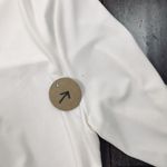 Charter Club  Medium Shirt Beige Blouse Black Tie Photo 5