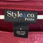 Style & Co. Women's Cranberry Embellished Top Red Size undefined Photo 1