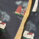 Art Unlimited Sportswear Sweater Adult M Blue Lighthouse Button Up USA Made Size M Photo 12