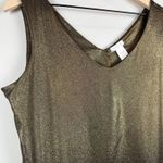 Cache  Tank Top Women Large Shimmery Olive Green V-Neck Sleeveless Party NWT Photo 2