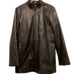 Burberry London Black Leather Bomber with Fur Hood Photo 3