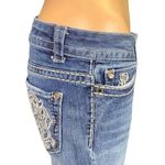 Paisley Sky Womens Denim Blue Jeans Pants Jeweled Straight Leg Size 4 EUC Photo 5