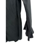 Finley Women's Black Carmella Stretch Button‎ Up Shirt Bell Sleeve Stretch Small Photo 3
