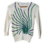 Anthropologie Field & Flower Cardigan Sweater Womens XS Button 3D Art to Wear Photo 0