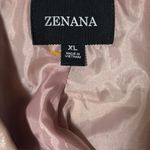 Zenana Blush Leather Jacket with White Stars Photo 3