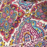 London Times  size 8 women's shift dress cotton bright pink blue vacation zips up Photo 2