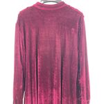 JMS Burgundy M Long Sleeve Stretchy Velvet Pajama Housecoat Robe Red Size M Photo 4