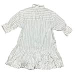 Madewell NWT Women's Bubble-Hem Mini Shirtdress Pinstripe Poplin White XL Photo 7