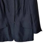 RENA LANGE Blazer Black Jacket Button Down Long Sleeves Collared Pockets EUC Size L Photo 7