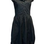 Merona  Dress Womens 2 Black Eyelet Dark Cottagecore Peasant Prairie Cowgirl Photo 0