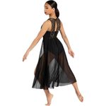 Weissman Elite Geometric Lace Dress Black Gold Metallic Dance Costume Adult ‎ MA Photo 8