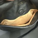 Henri Bendel  Black Pebbled Leather Turnlock Satchel Crossbody Shoulder Bag Photo 9