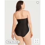 J Crew Ruched one piece black swim suit size 6 Photo 9