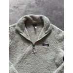Patagonia Women's Grey Half Zip Jacket Coat Fuzzy Sherpa Size Medium Photo 1