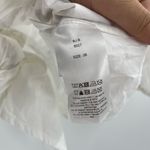 Ganni  Womens White V Neck Wrap Top Three Quarter Puff Sleeve Size Small Photo 7