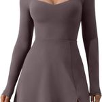 Purple Sweetheart Neck Long Sleeve Sheath Dress Photo 2