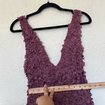 House Of CB  ‘Carena’ Merlot Plunge Floral Appliqué Maxi Dress‎ NWOT size XS Photo 5