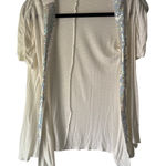 Y2K Deb White Cardigan Shrug w/ Sequin‎ Trim Size M Fairycore Going Out Size M Photo 0