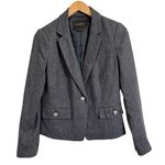 Banana Republic  Blue Gray Wool Blend Tweed Blazer Jacket Lined Women’s Size 6 Photo 0