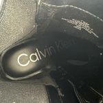 Calvin Klein  Women's Black Leather Ankle Boots Side Zip Comfort Low‎ Heel 7.5M Photo 10