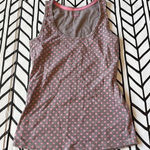 Boden scoop neck tank top gray with pink polka dots size 4 Photo 0