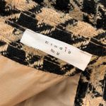 Elodie  | Medium | Houndstooth Wool Blend Tan and Black Lined Mini Skirt Photo 4