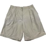 Woolrich  Vintage Walking Shorts Straw High Waist Pleated Front Womens Size 10/12 Photo 0