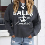 Bay State Gear Salem Massachusetts Dark Gray Hooded Pullover Woman's Size Small Photo 0