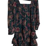Band of Gypsies BAND OF THE FREE Mandy Floral Long Sleeve Mini Babydoll Dress Boho Ruffle NWT XS Photo 6